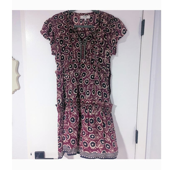 Sea NY Emi Flutter Sleeve Dress Purple Tassel Mini Dress - Picture 3 of 8